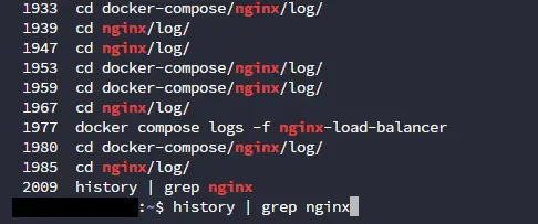 history + grep 이미지